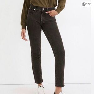 Madewell Mid-rise The Perfect Vintage Faded Black Women's Jeans Size 23